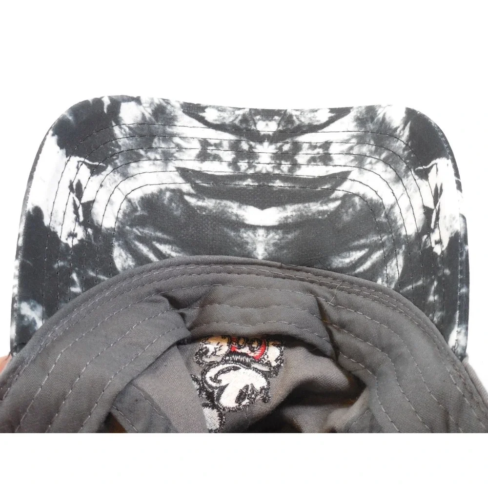 Disney Mickey Mouse Gray Adjustable Hat with Black White Tie Dye Brim